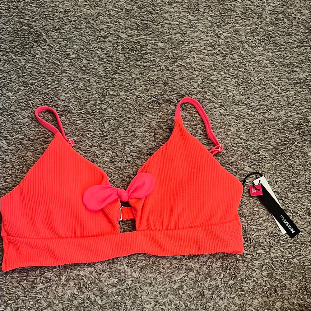 Trendyol Women's Hot Coral Bikini Top